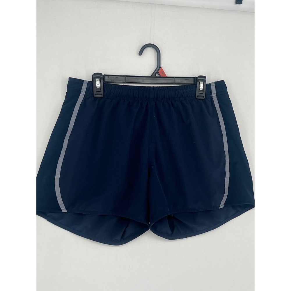 Asics Running Shorts Mens Large Reflective Stripes Navy Blue 2782